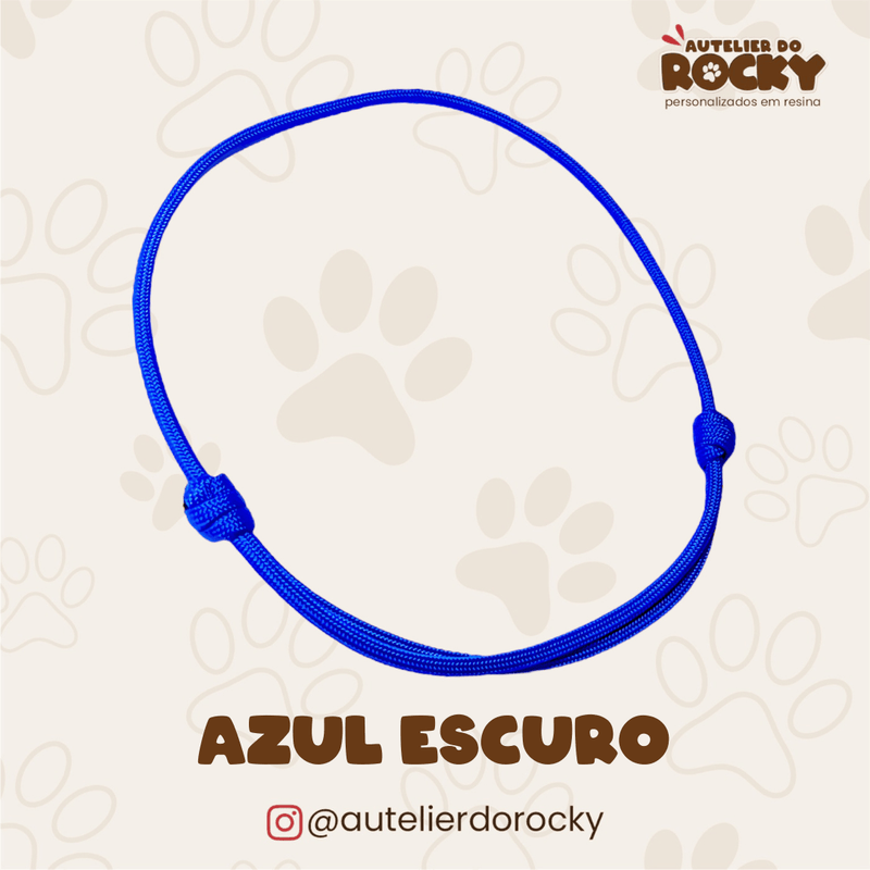 Coleira Paracord Azul Escuro